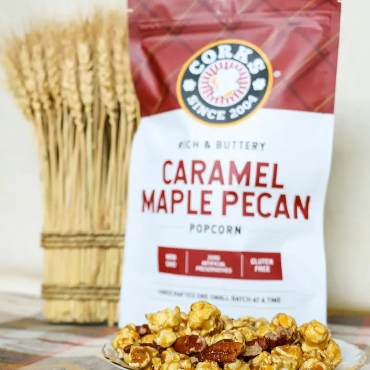 Corks Popcorn Rich and Buttery Caramel Maple Pecan Popcorn - 8.0oz