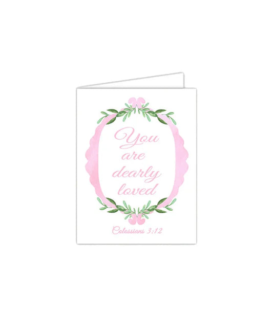 Standing on the Word Notecard Laurel Border with verse: Colossians 3:12 dearly loved