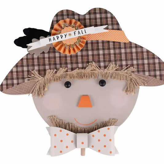 Glory Haus Happy Fall Scarecrow Topper
