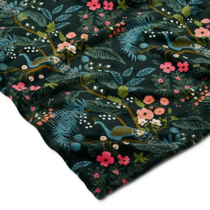 Rifle Paper Co. Peacock Fleece Blanket