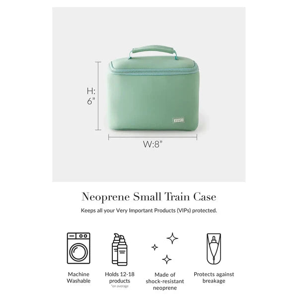 Kusshi Small Train Case-Pearl Blue/Sand Pink