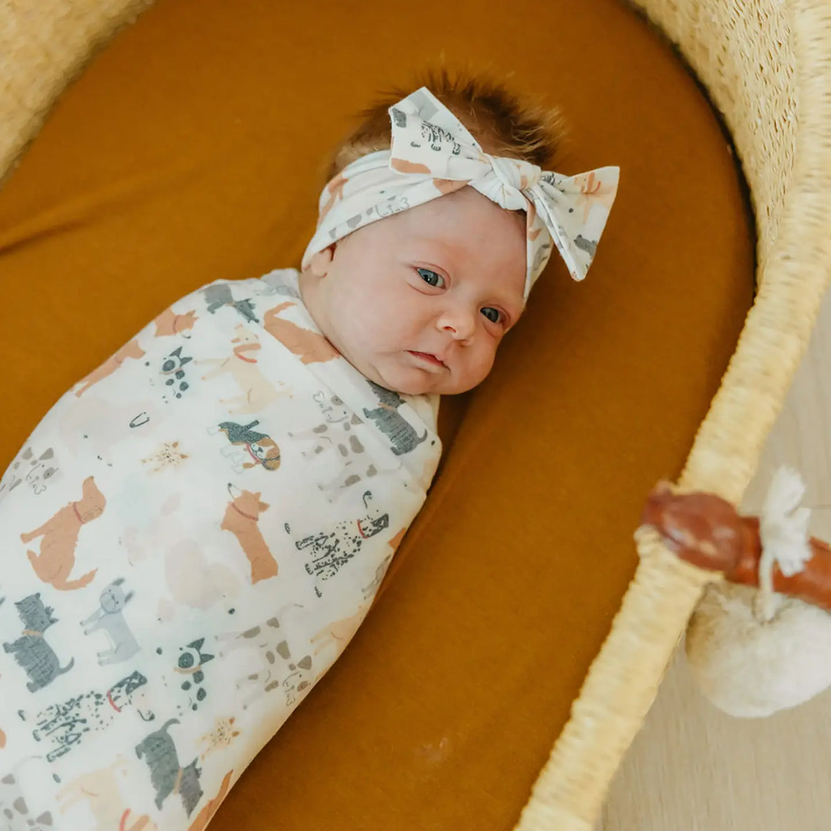 Copper Pearl Knit Swaddle Blanket - Rufus