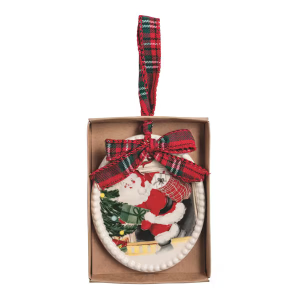 MUD PIE FIREPLACE SCENE ORNAMENT