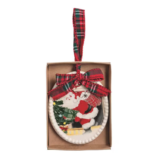 MUD PIE FIREPLACE SCENE ORNAMENT