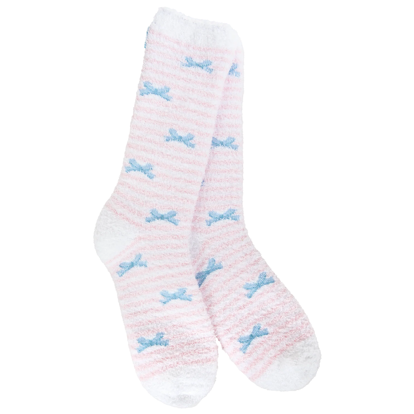 World's Softest Socks Cozy Crew Multi-Ribbon Stripe