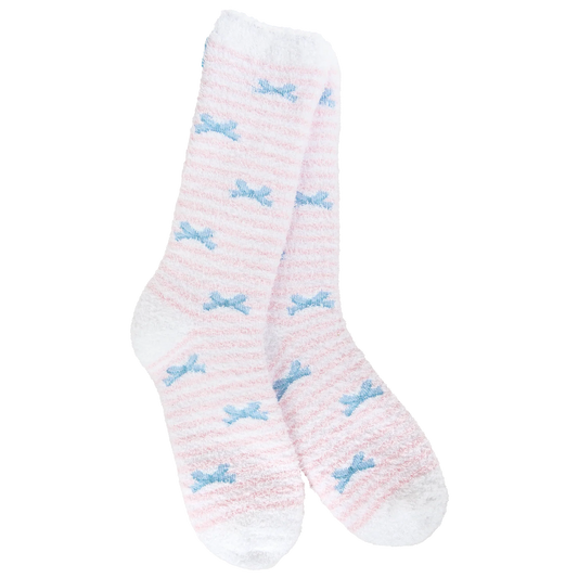 World's Softest Socks Cozy Crew Multi-Ribbon Stripe