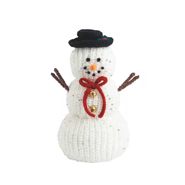 MUD PIE SMALL CROCHET SNOWMAN SITTER