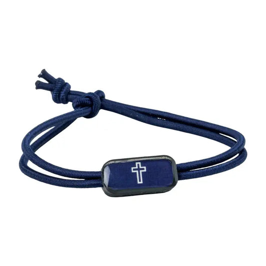 Tap To Pray® Survivor Series Tactical Bracelet-Navy + Cross