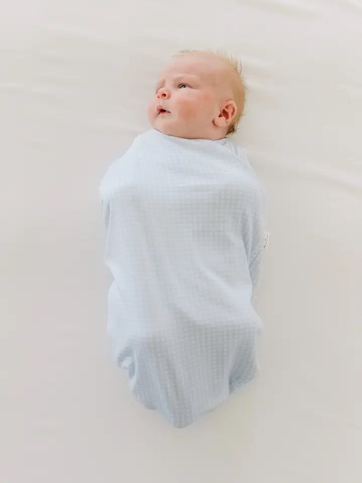 Mama Coco Cocoon Swaddle-Baby Blue Gingham