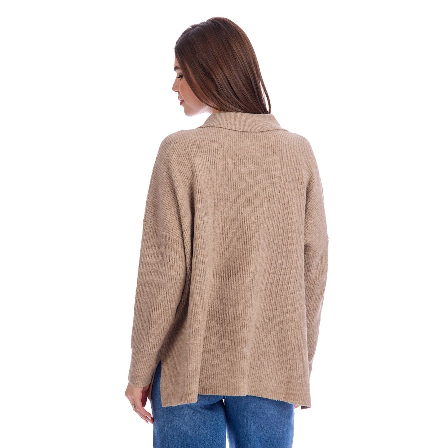 MUD PIE TAN NOA COLLARED SWEATER