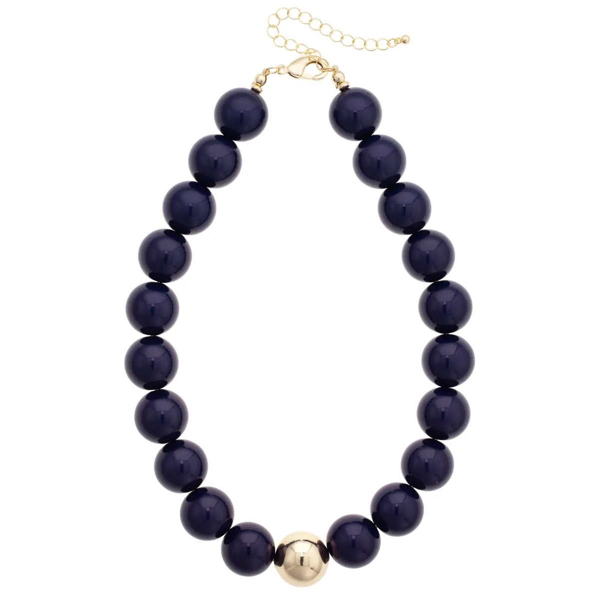 Canvas Style Marjorie Game Day Beaded Necklace-Navy