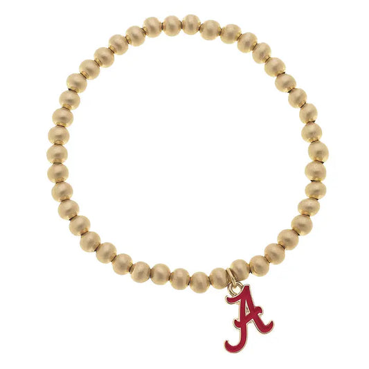 Canvas Style Alabama Crimson Tide Ball Bead Stretch Bracelet