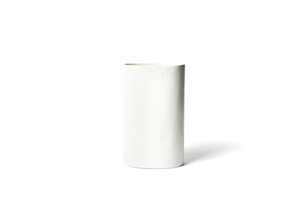 HAPPY EVERYTHING! WHITE SMALL DOT BIG OVAL VASE