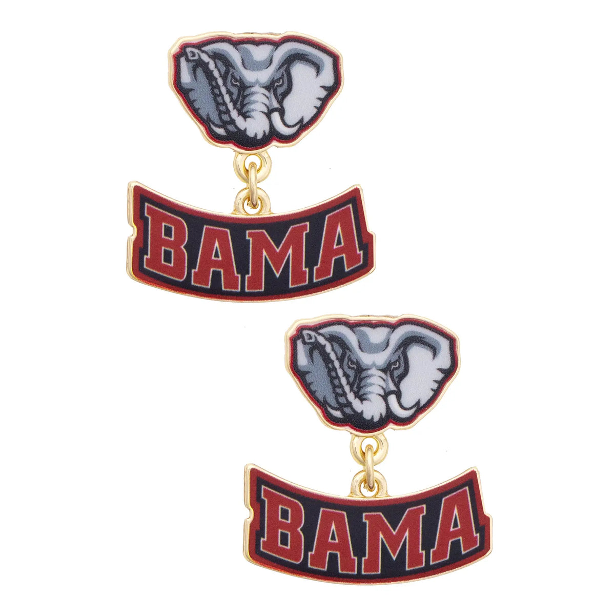 Canvas Style Alabama Crimson Tide Enamel Drop Earrings