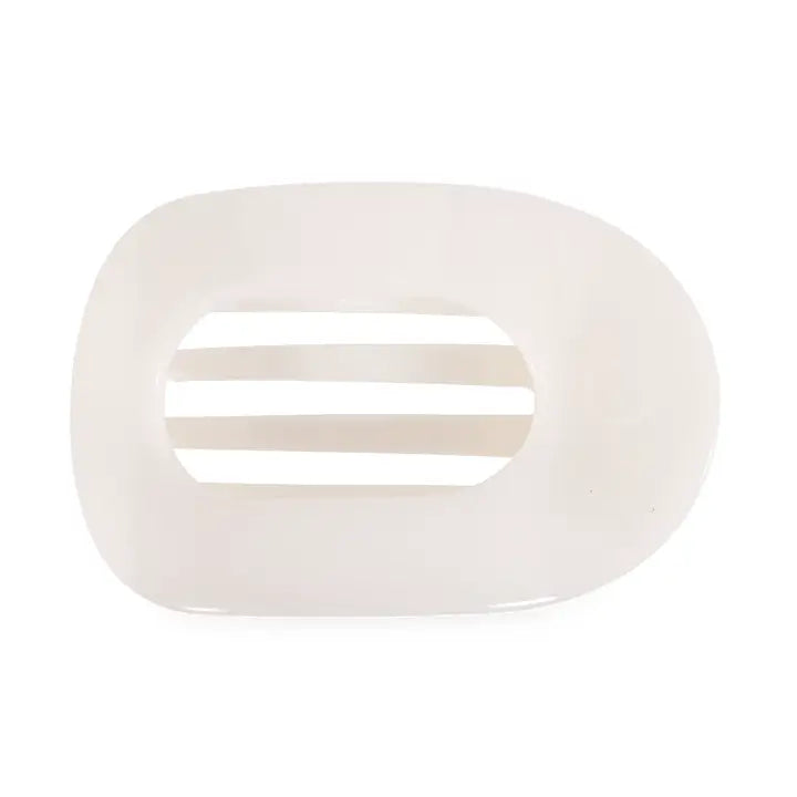 Teleties Coconut White | Tiny | Flat Round Clip