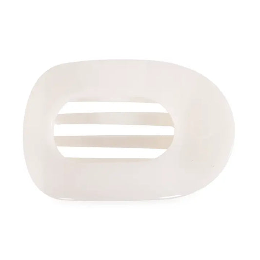 Teleties Coconut White | Tiny | Flat Round Clip