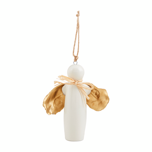 MUD PIE GOLD OYSTER WING ANGEL ORNAMENT