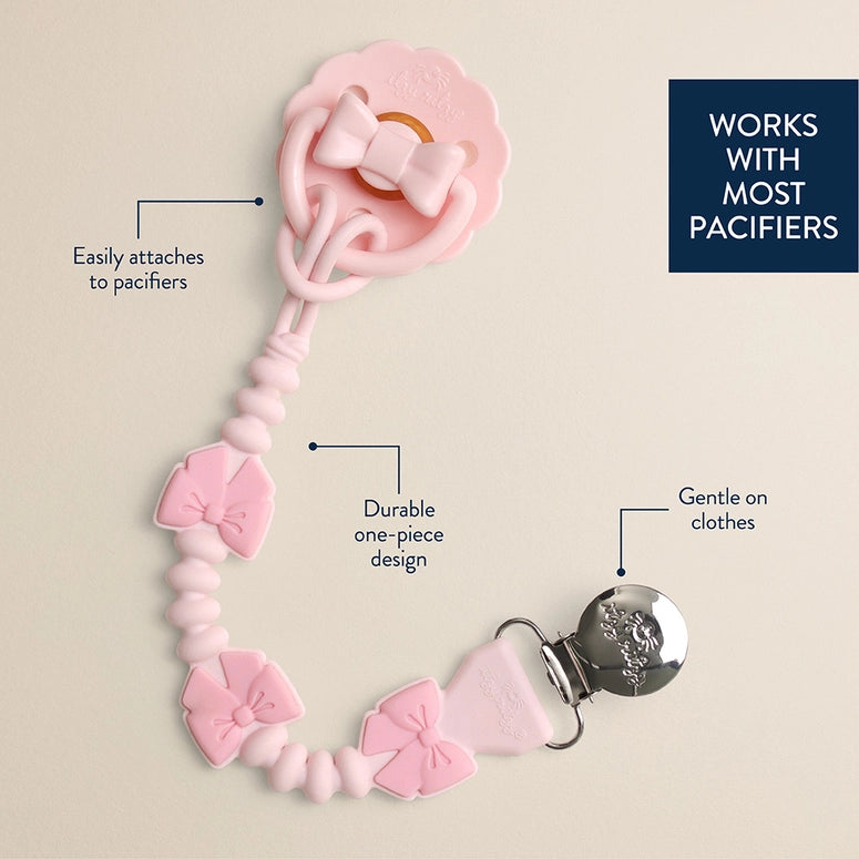 Itzy Ritzy Paci Strap Plus™-Pink Bows