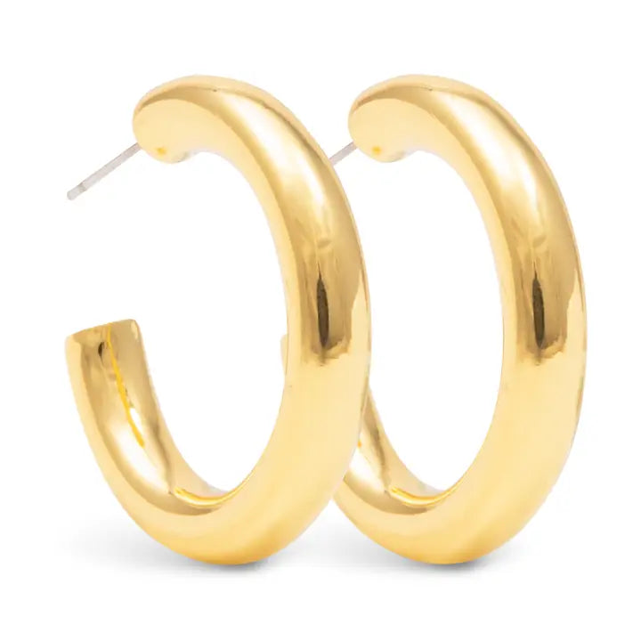 Amanda Blu Savannah Polished Hoop Gold