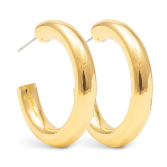 Amanda Blu Savannah Polished Hoop Gold