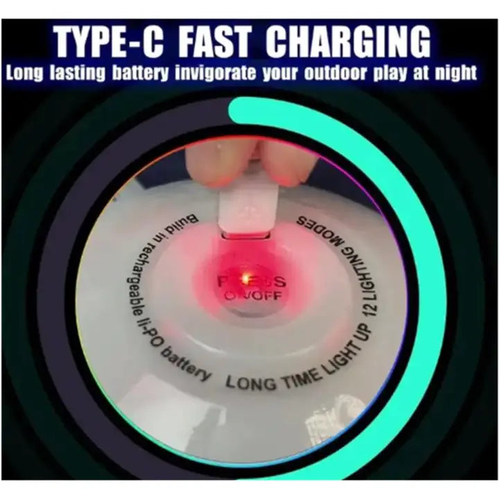 Rgb Glow in the Dark Light-Up Flying Disc