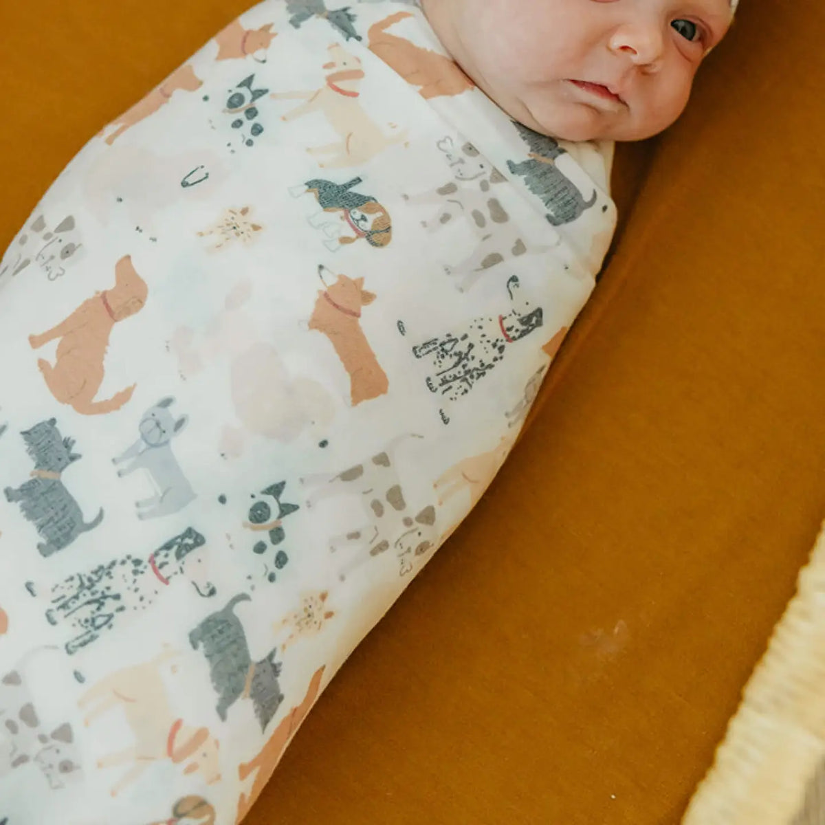 Copper Pearl Knit Swaddle Blanket - Rufus