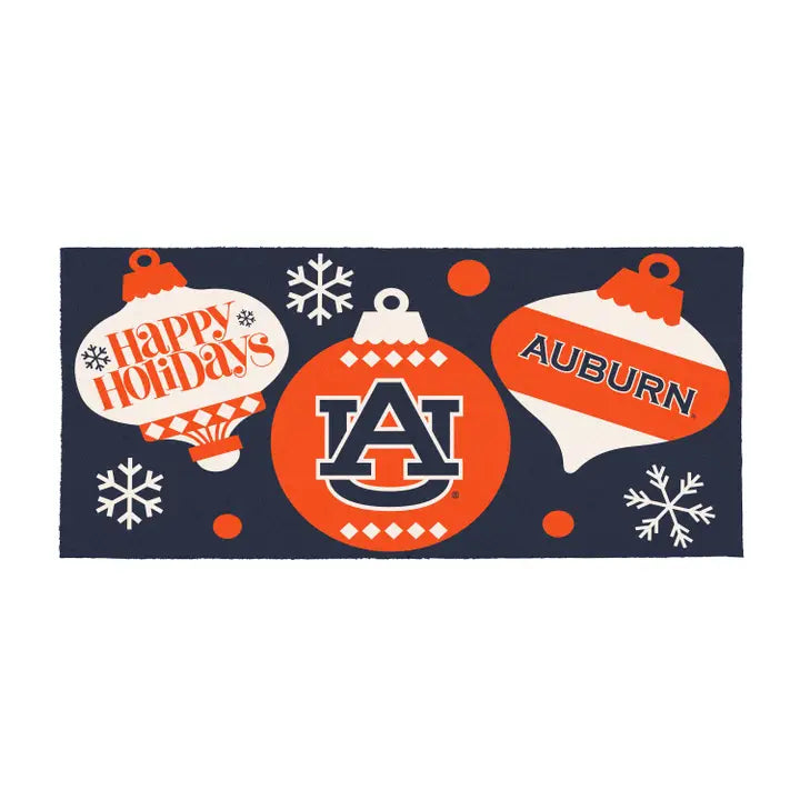 Evergreen Enterprises Auburn University Holiday Flocked Coir Sassafras Switch Mat,