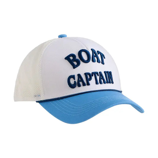 Shiraleah "Boat Captain" Trucker Hat, White