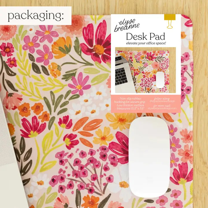 Elyse Breanne Design Primrose Petals Desk Pad-Regular