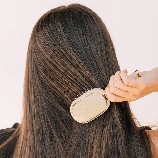 Teleties Mini Detangler Hair Brush for Medium Hair - Tan