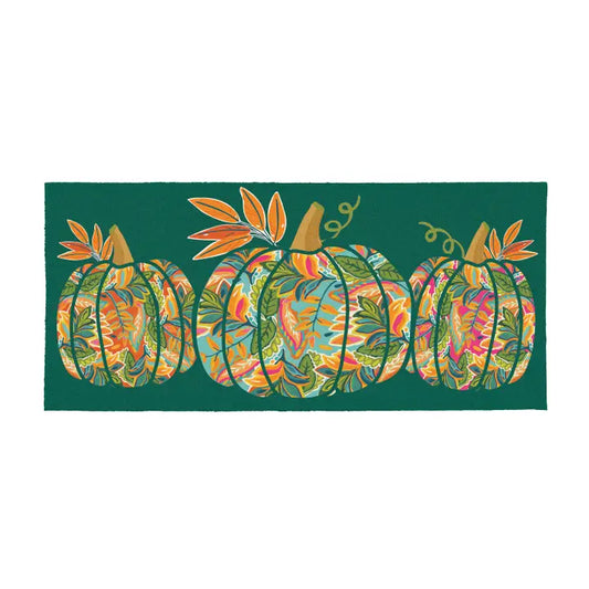 Evergreen Enterprises Grateful Gatherings Jacobean Pumpkin Flocked Coir Sassafras