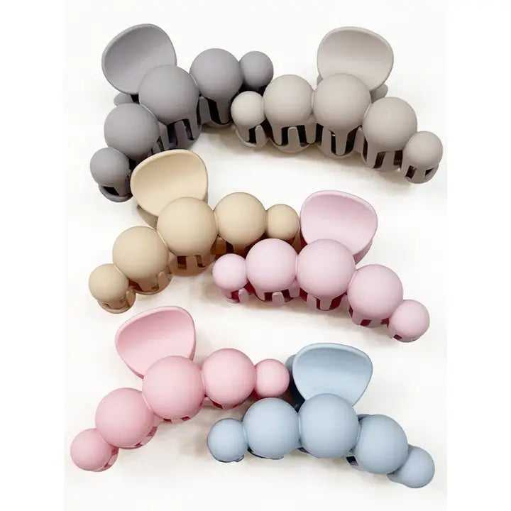 Love and Repeat Powdery Soft Matt Bubble Pearl Hair Claw Clips