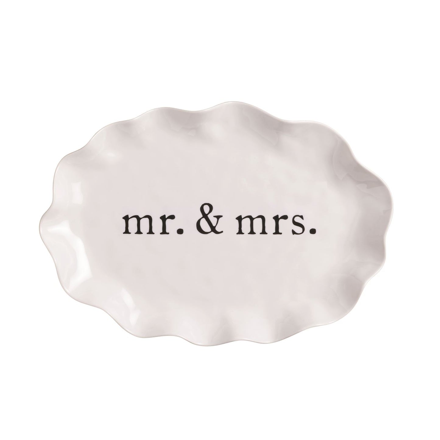 MUD PIE MR. & MRS. MELAMINE PLATTER
