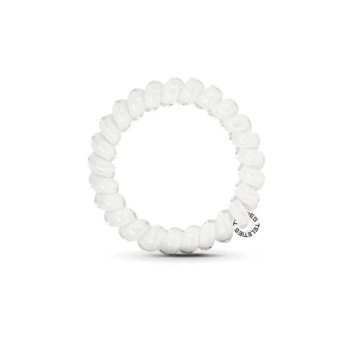 Teleties Spiral Hair Coils | Large | Coconut White Hair Ties