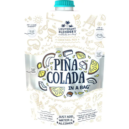 Lieutenant Blender's Pina Colada in A Bag® Cocktail / Mocktail Slushie Mixer