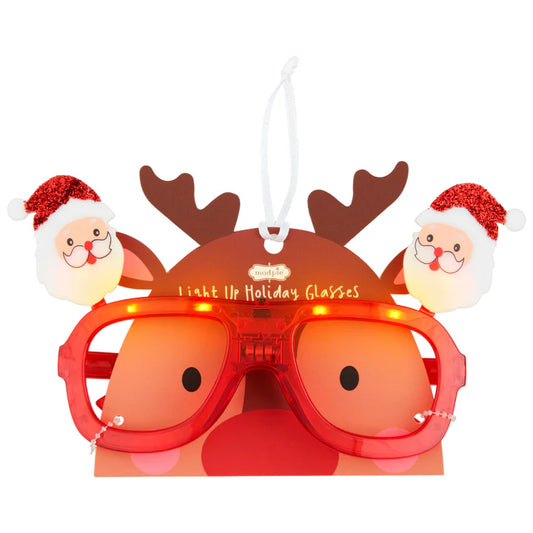 MUD PIE LED SANTA GLASSES