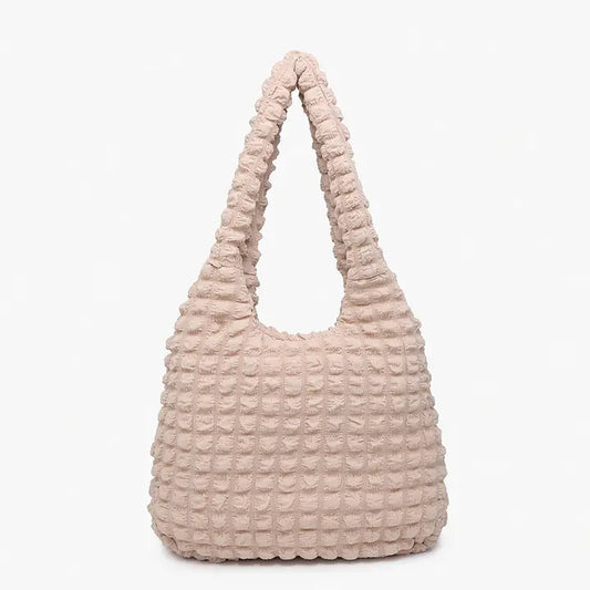 JEN & CO. Georgia Quilted Puffy Hobo w/ Zip Closure