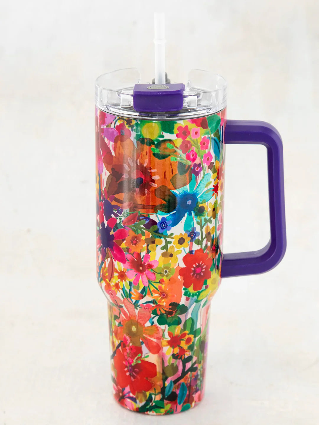 Natural Life Mega 40oz Tumbler-Bright Floral Garden