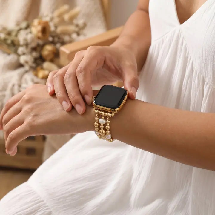 Cape Diablo Golden Pearl Essence Stretch Apple Watch Strap