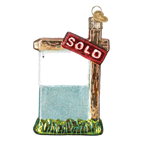 Old World Christmas Realty Sign Ornament