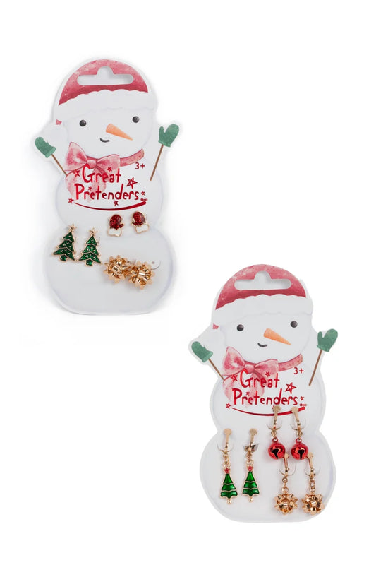 Great Pretenders Snowman Pierced Earrings (3 pairs)