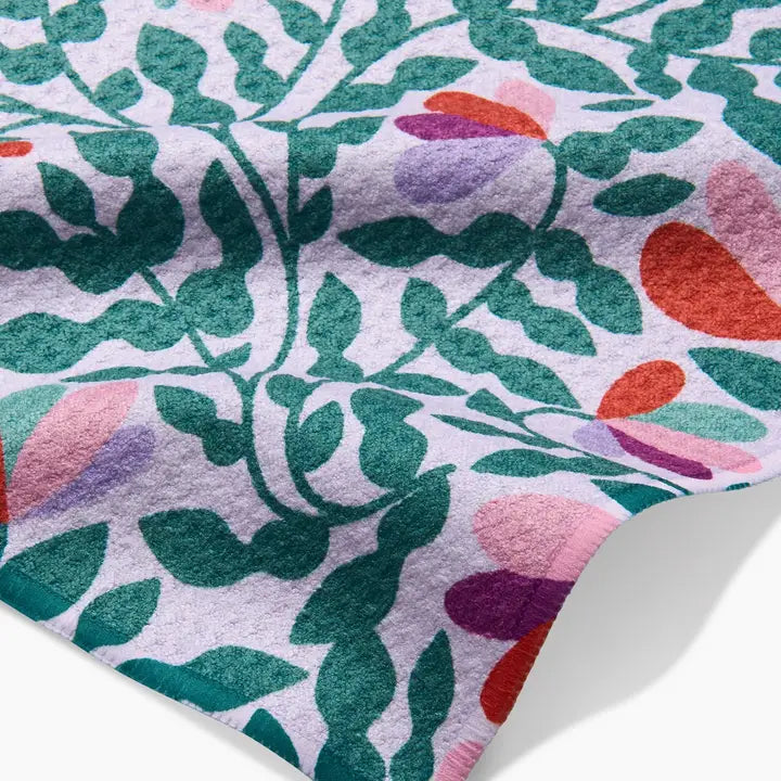 Geometry Spring Wavy Leaves Dishcloth Set