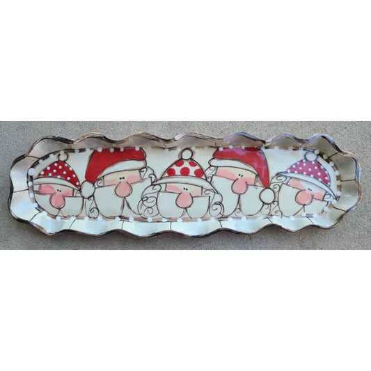 Heartfelt Traditions Cracker Tray (Santas)