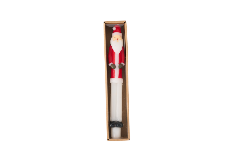 MUD PIE SANTA CHRISTMAS TAPER CANDLE