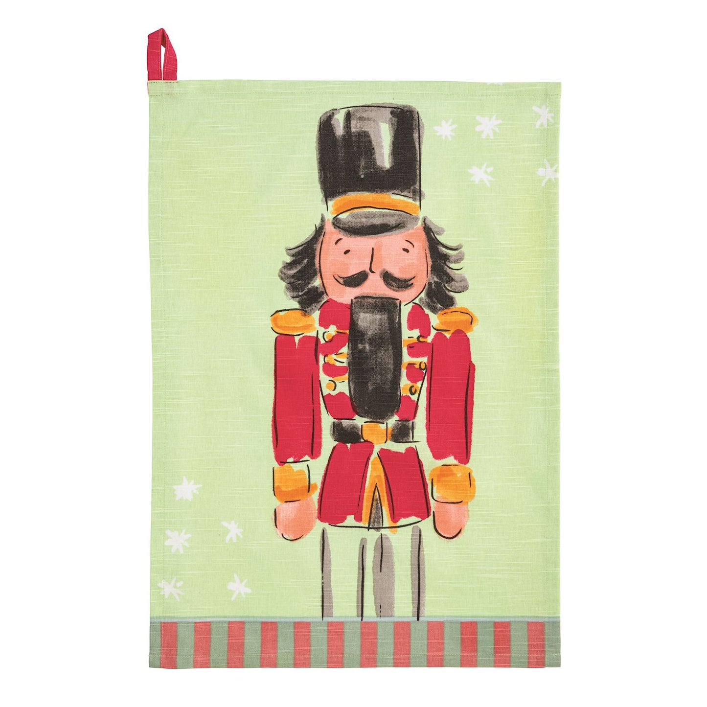 MUD PIE RED NUTCRACKER STRIPE HEM