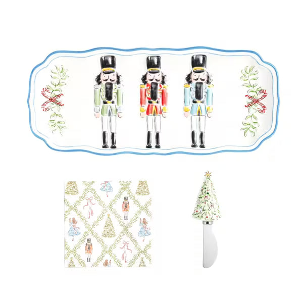 MUD PIE NUTCRACKER HOSTESS SET