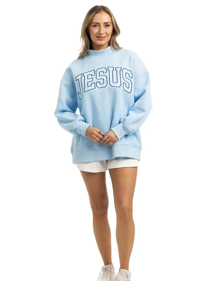 Katydid Jesus Mockneck Sweatshirt Women