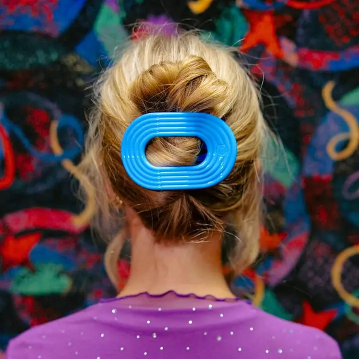 Teleties Flat Round Hair Clip | Large | Miami Vice