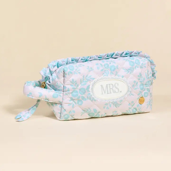 The Darling Effect Essentials Quilted Cosmetic Pouch–Mrs. Something Blue