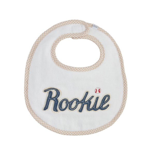 MUD PIE ROOKIE APPLIQUE TERRY BIB